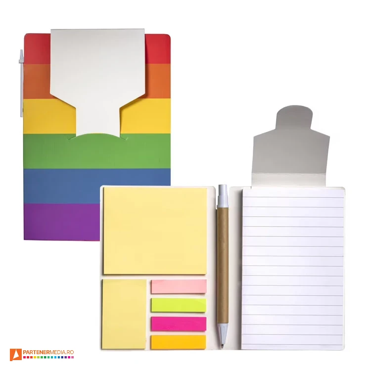 notepad uri cu etichete colorate si pix inclus 2343718