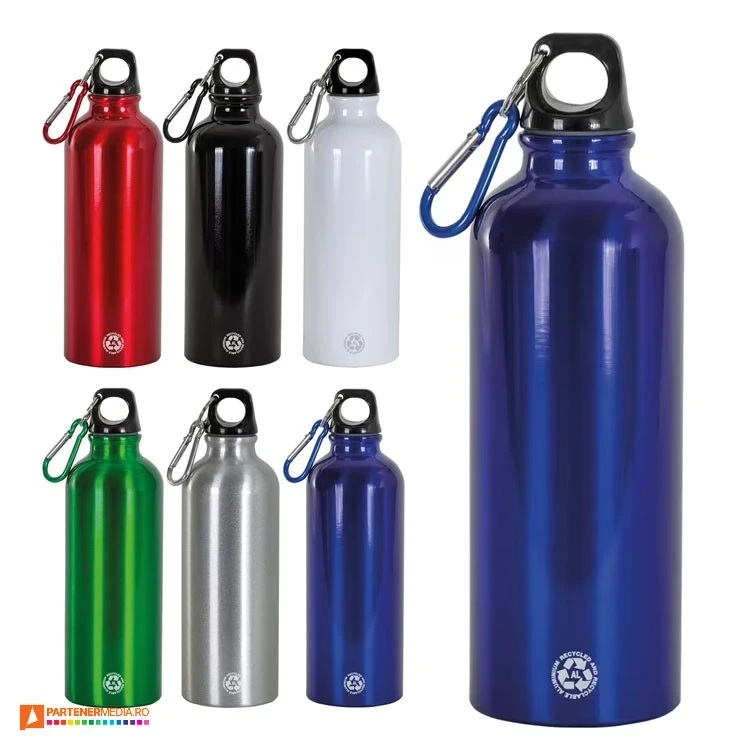 sticle din aluminiu reciclat de 500 ml cu carabina colorata 24419