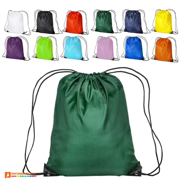rucsacuri din poliester cu snururi negre duble si colturi intarite 25103