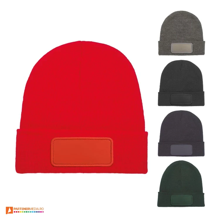 caciuli unisex din poliester cu eticheta frontala 25307 poza 1