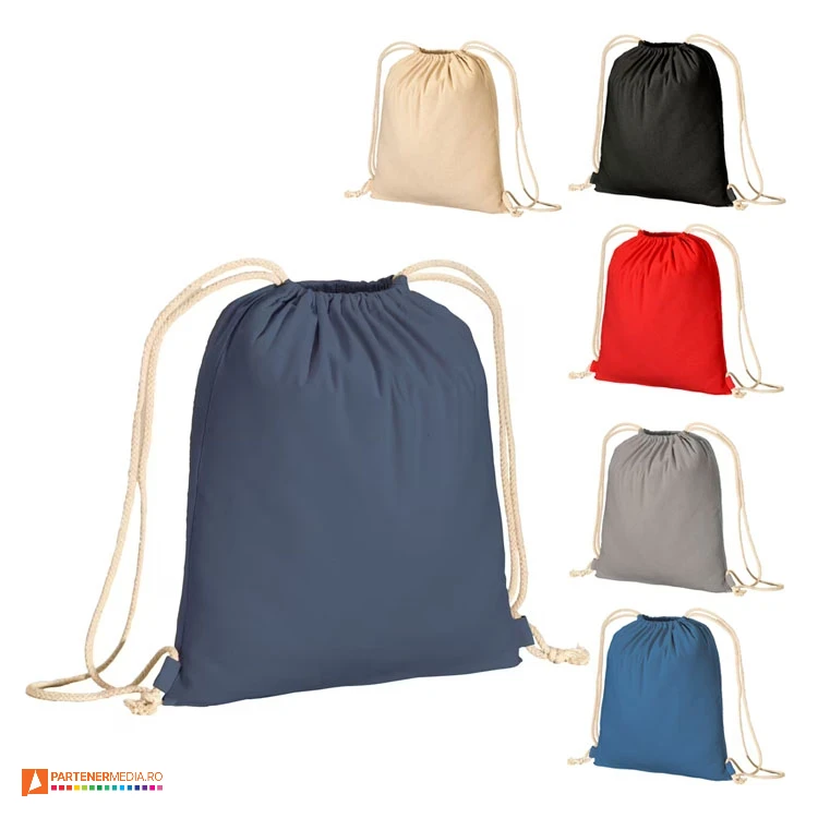 rucsacuri drawstring colorate din bumbac reciclat 26110