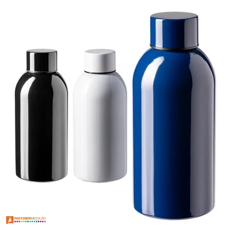 bidoane metalice de 500 ml cu suprafata lucioasa colorata 26435