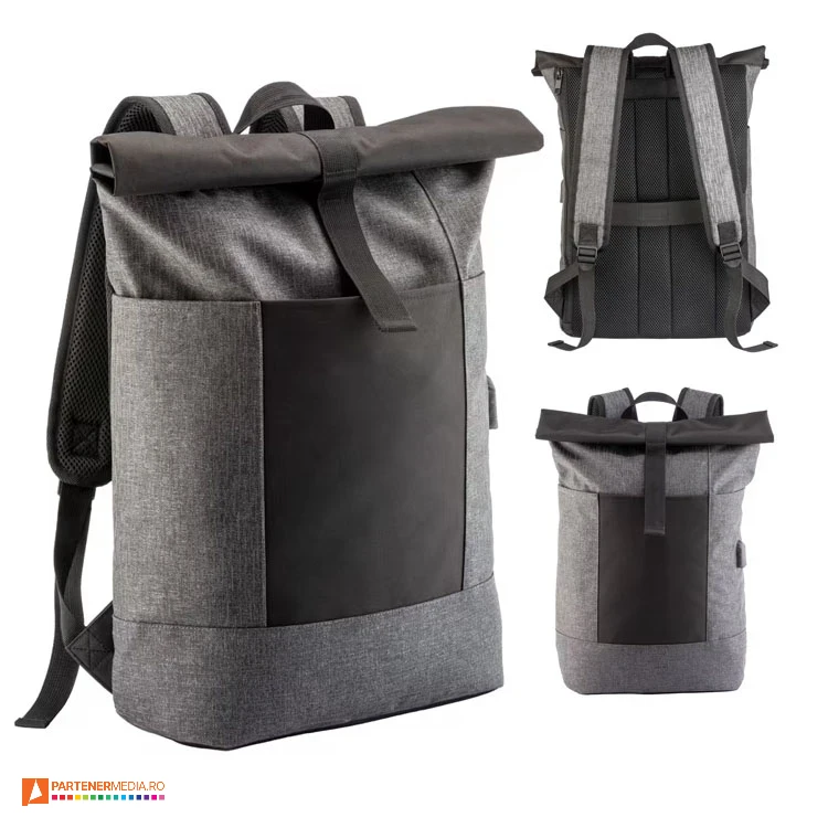 rucsacuri cu clapeta rolltop si buzunar laptop dm22125