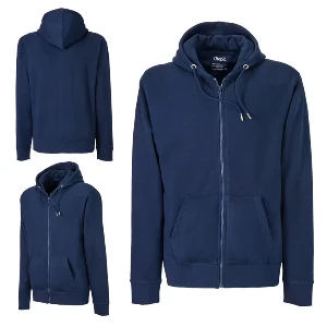 hanorace unisex bleumarin cu gluga si buzunare mari ut23010 poza 3