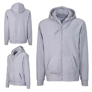 hanorace unisex gri cu gluga si buzunare mari ut23010 poza 4