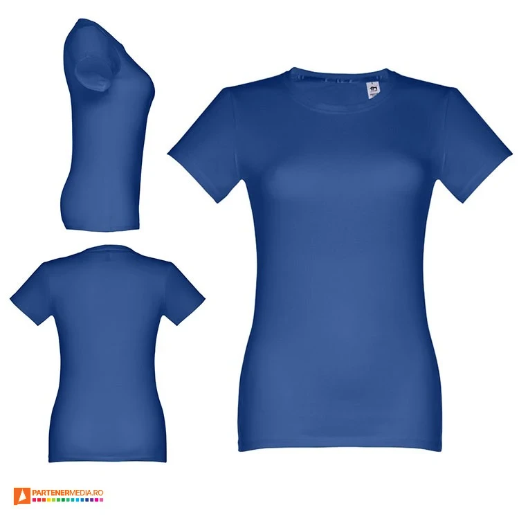 tricouri bleumarin de dama din bumbac cu maneci scurte th clothes 30114 poza 11