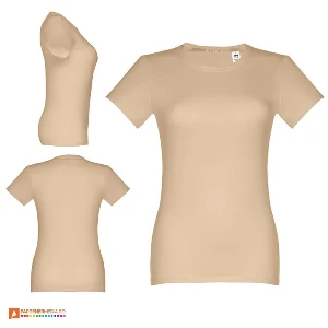 tricouri crem de dama din bumbac cu maneci scurte th clothes 30114 poza 12