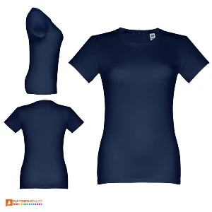 tricouri de dama bleumarin din bumbac cu maneci scurte th clothes 30114 poza 13