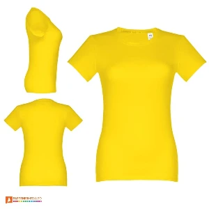 tricouri de dama galbene din bumbac cu maneci scurte th clothes 30114 poza 14