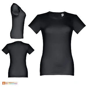 tricouri de dama negre din bumbac cu maneci scurte th clothes 30114 poza 16
