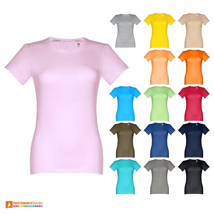 tricouri de dama promotionale din bumbac cu maneci scurte th clothes 30114 poza 1