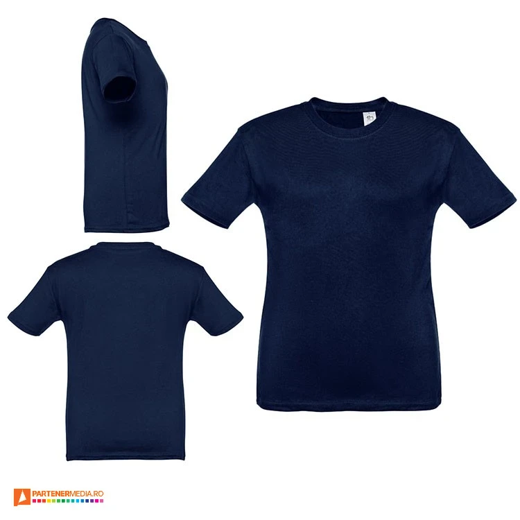 tricouri promotionale din bumbac albastru inchis pentru copii 30169 poza 4