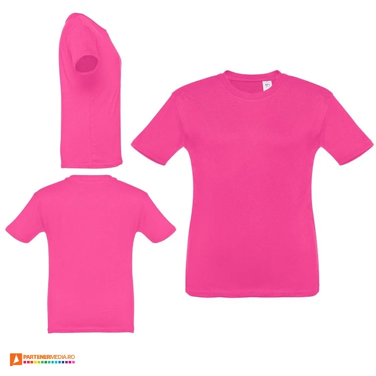 tricouri promotionale din bumbac roz aprins pentru copii 30169 poza 18