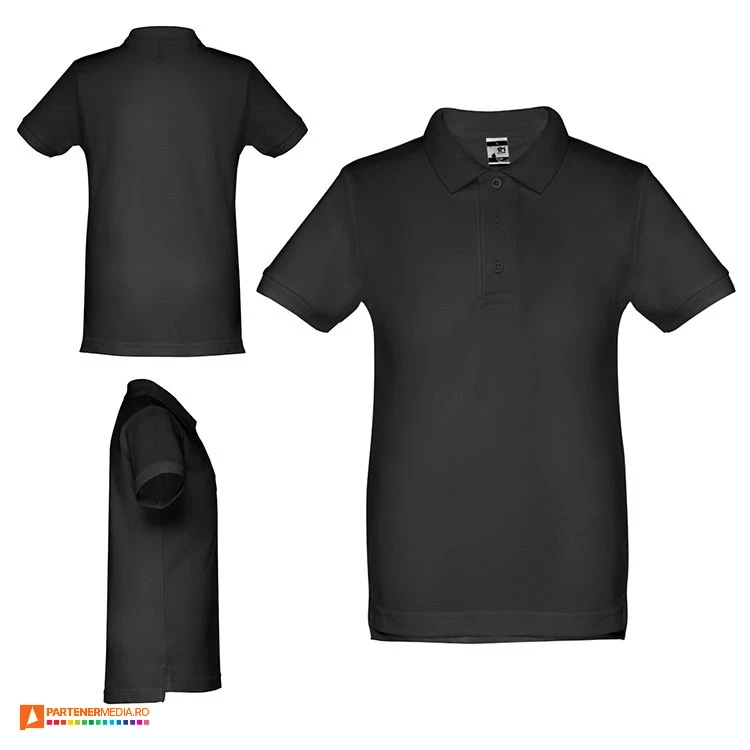 tricouri negre pentru copii din bumbac 30173 poza 9