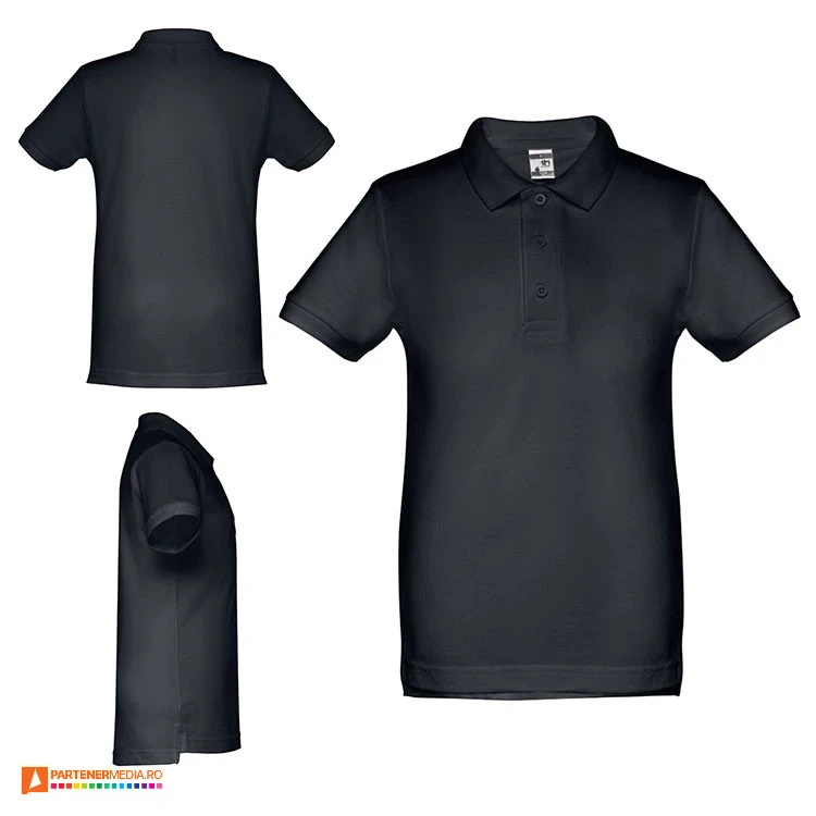 tricouri pentru copii negre din bumbac 30173 poza 11