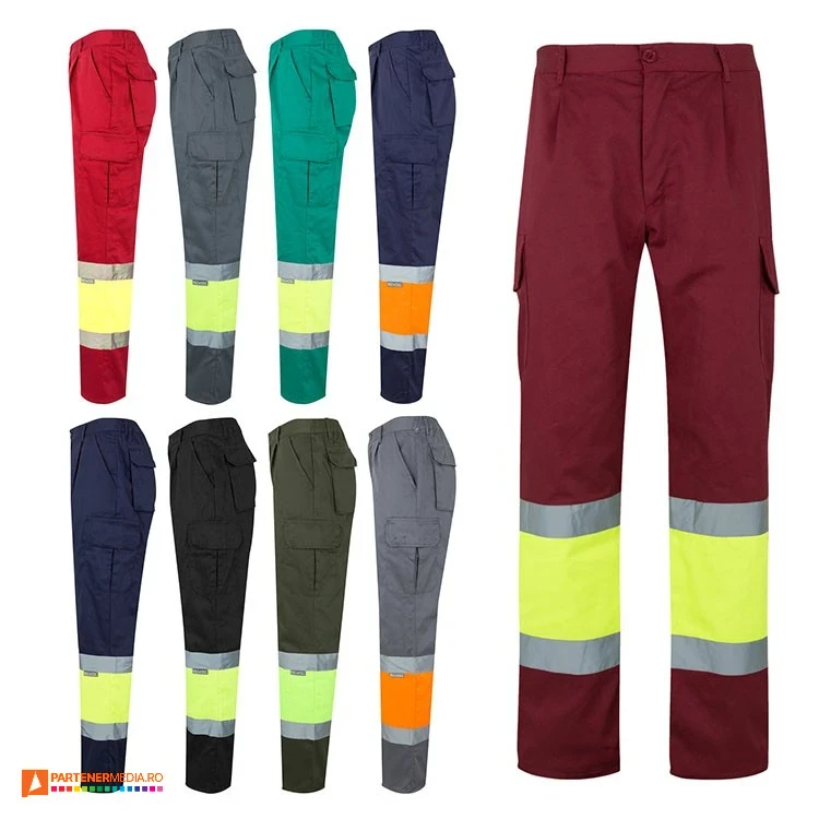 pantaloni unisex cu benzi reflectorizante 36052
