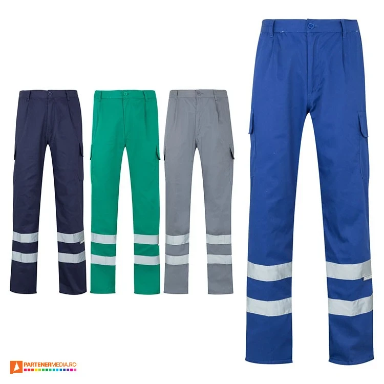 pantaloni unisex de lucru cu benzi reflectorizante 36058