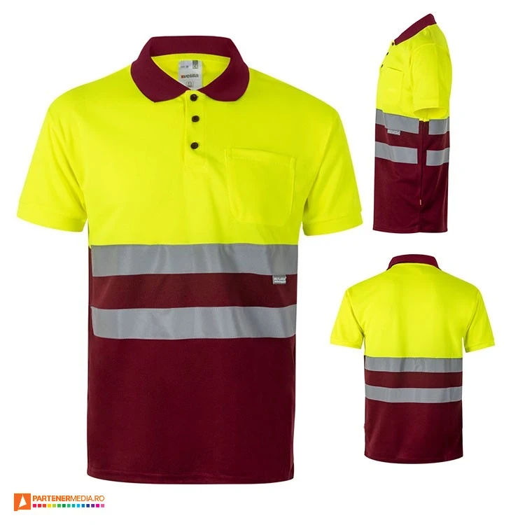 tricouri polo grena reflectorizante 36063 poza 3
