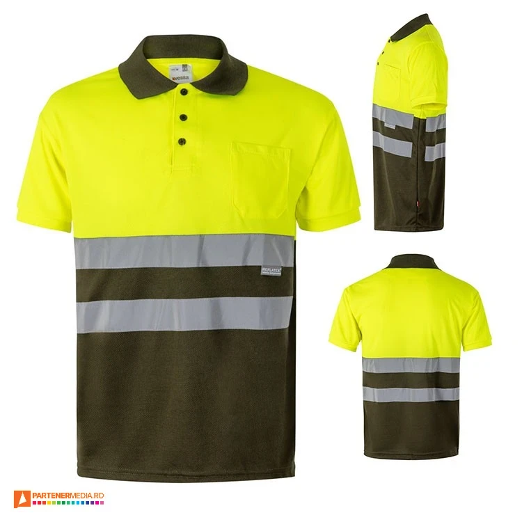 tricouri polo khaki reflectorizante 36063 poza 4