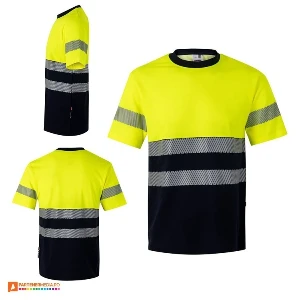 tricouri bicolore unisex reflectorizante galben bleumarin 36096 poza 4