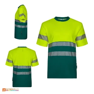 tricouri bicolore unisex reflectorizante galben verde 36096 poza 5