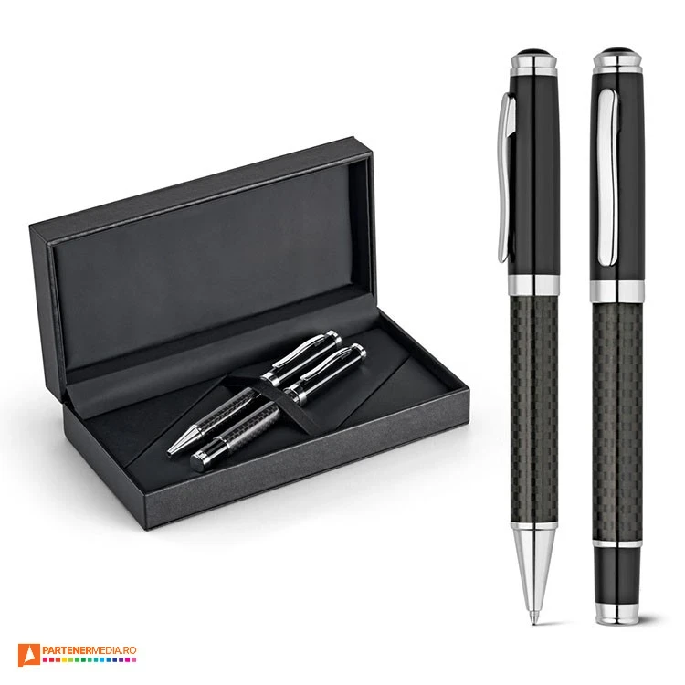 seturi de pixuri metalice in cutie neagra de cadou 91835 poza 1