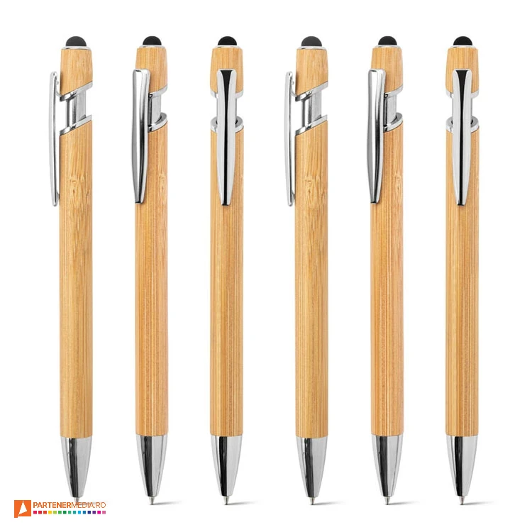 pixuri promotionale din lemn cu touch pen 91986 poza 1