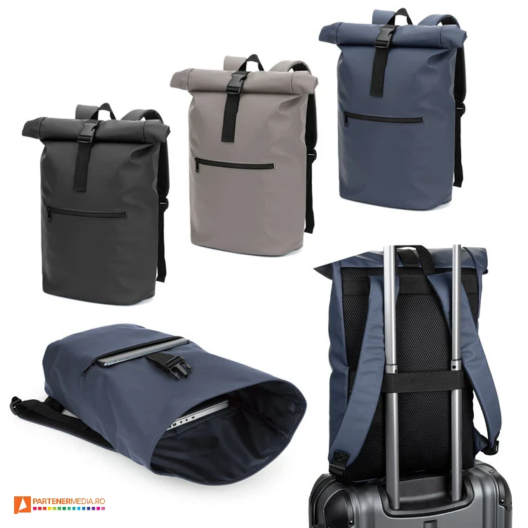 rucsacuri rolltop promotionale din imitatie de piele 92534