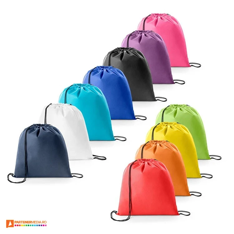 rucsaci promotionali colorati cu snururi negre 92904