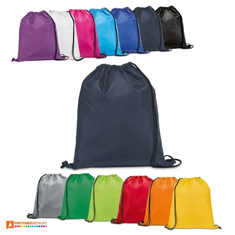 rucsaci drawstring colorati cu snururi negre 92910