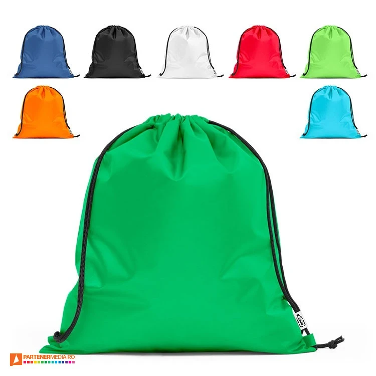 rucsaci drawstring promotionali cu snururi negre 92931