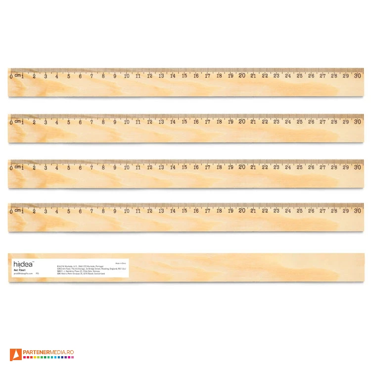 rigle din lemn promotionale de 30 centimetri 93661 poza 1