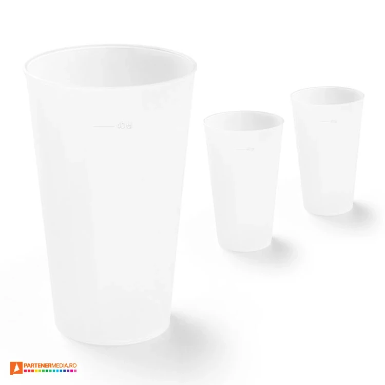 Pahare promotionale cu capacitate de 500 ml din plastic mat 94324 pahare promotionale de 500 ml din plastic