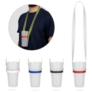 lanyard uri cu suport din silicon pentru pahare 94417