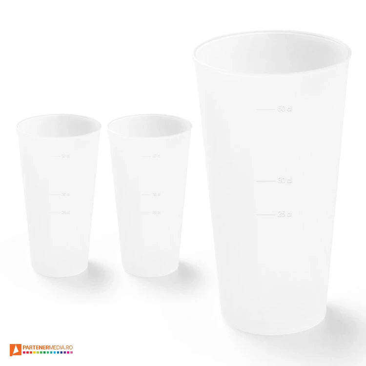 pahare conice din plastic cu gradatii 94433
