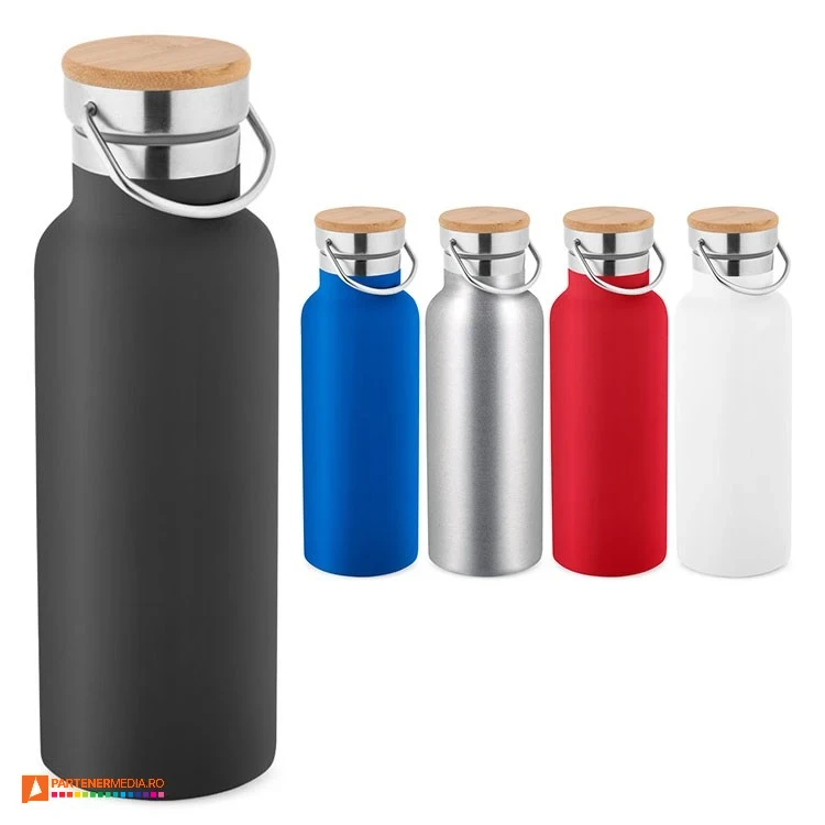 Sticle termoizolante promotionale de 570 ML din otel inoxidabil reciclat bidoane metalice promotionale colorate 94602