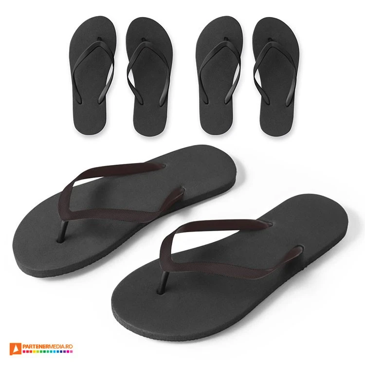 papuci negri promotionali din pvc 95084 poza 5