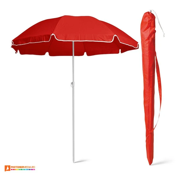 umbrele de plaja promotionale rosii cu husa 98332 poza 5