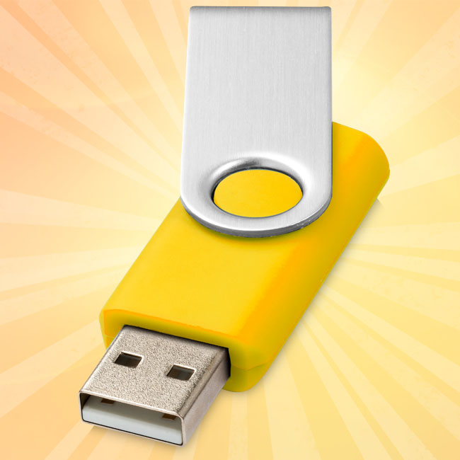 stickuri USB de 4GB galbene 12350507 poza 5