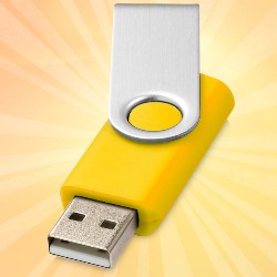 stickuri USB de 4GB galbene 12350507 poza 5