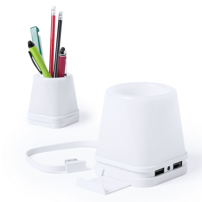 suport de telefon si instrumente de scris cu porthub USB V3916 poza 1