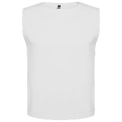 tricouri albe sport fara maneci pentru copii Roly 0414C Peto poza 4