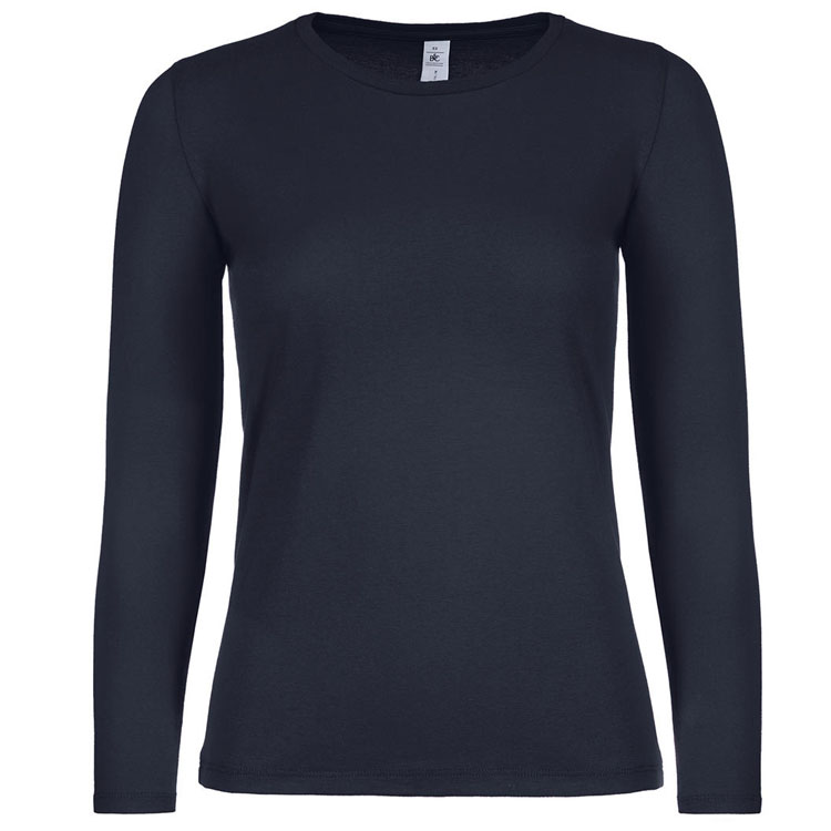 tricouri cu maneci lungi de dama bleumarin F02942 poza 9