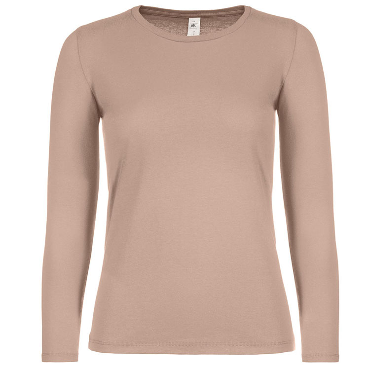 tricouri cu maneci lungi de dama crem F02942 poza 5