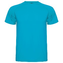 tricouri sport albastre de copii din poliester Roly 0425C MonteCarlo poza 7