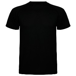 tricouri sport negre de copii din poliester Roly 0425C MonteCarlo poza 12