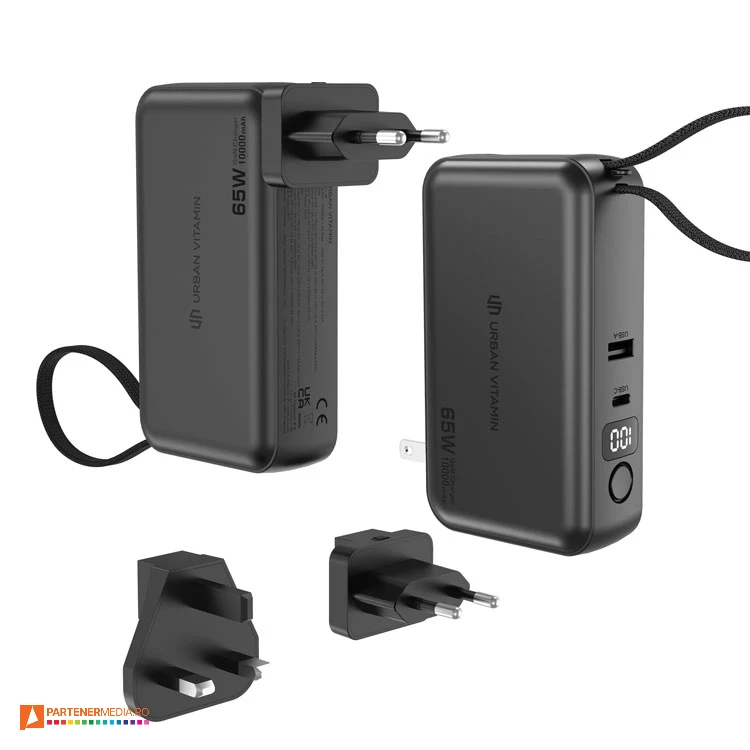 powerbank uri promotionale de 65w cu baterie de 10000 mah p3019901 poza 1