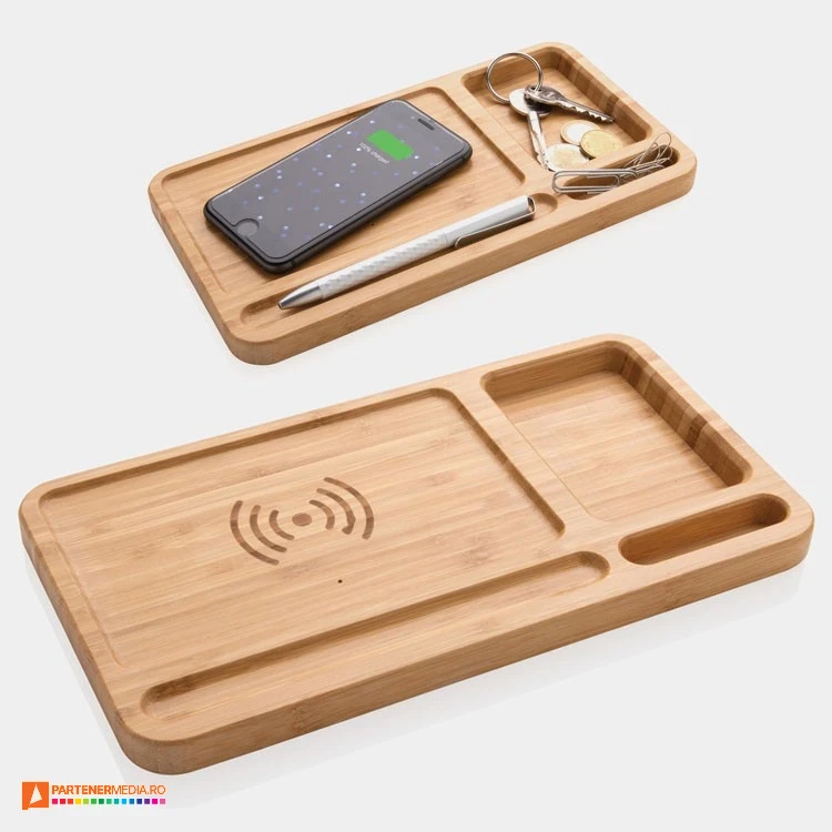 organizatoare de birou cu incarcator wireless p308629