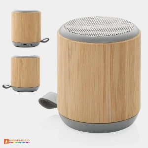boxe audio wireless de 3w portabile din lemn de bambus p329379